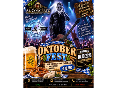 OKTOBERFEST LIVE Michael POBISCH AUSTROPOP - Live-Konzerte in AL CONCERTO, wien