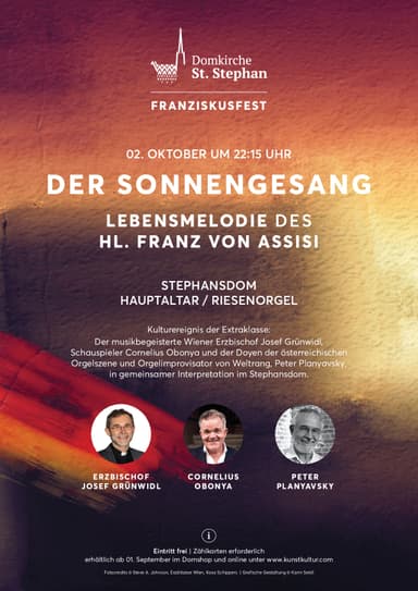 Der Sonnengesang - Klassik & Oper in Stephansdom, wien
