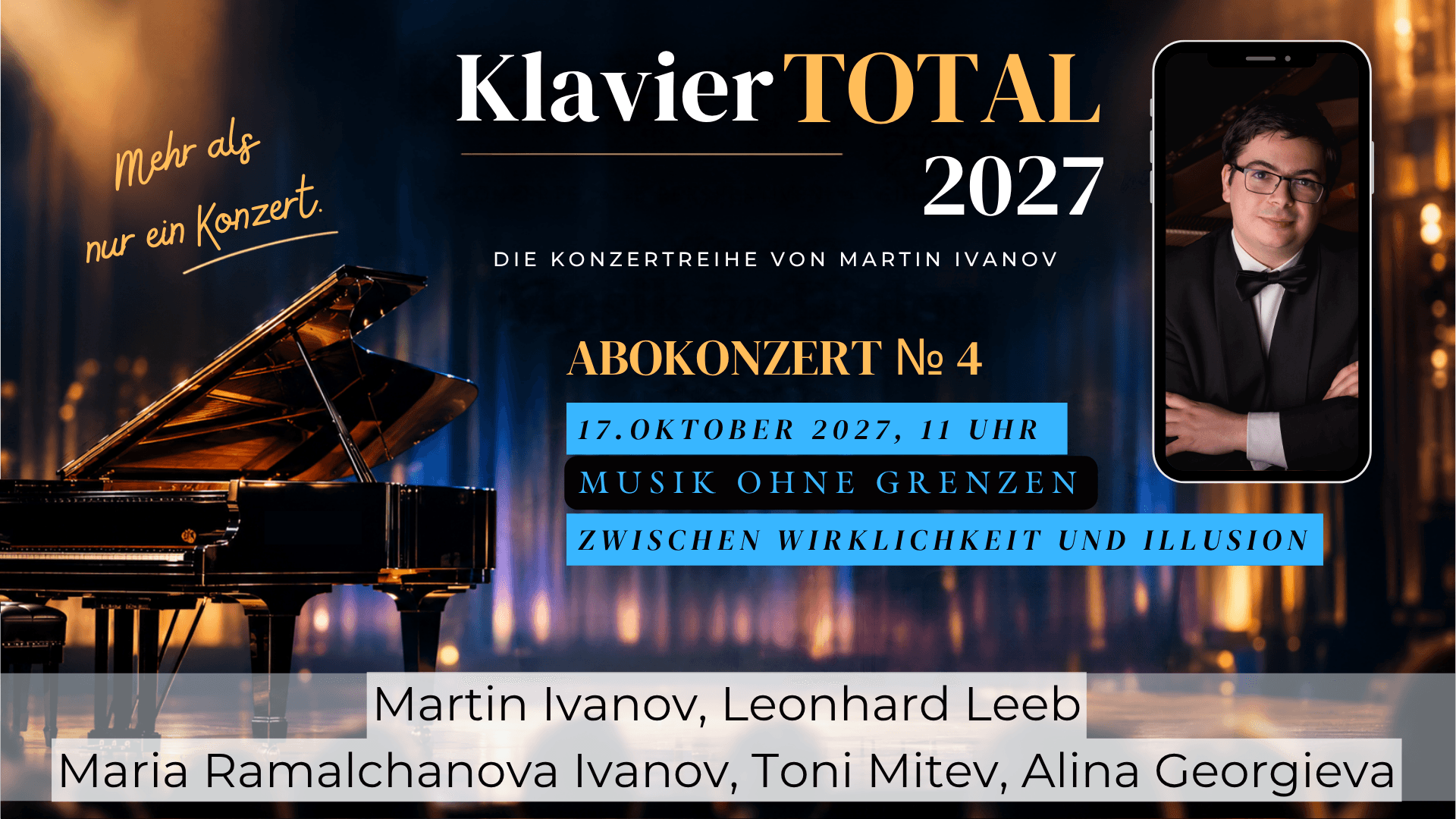 Klavier Total 2027 - 4. Abokonzert - Musik ohne Grenzen