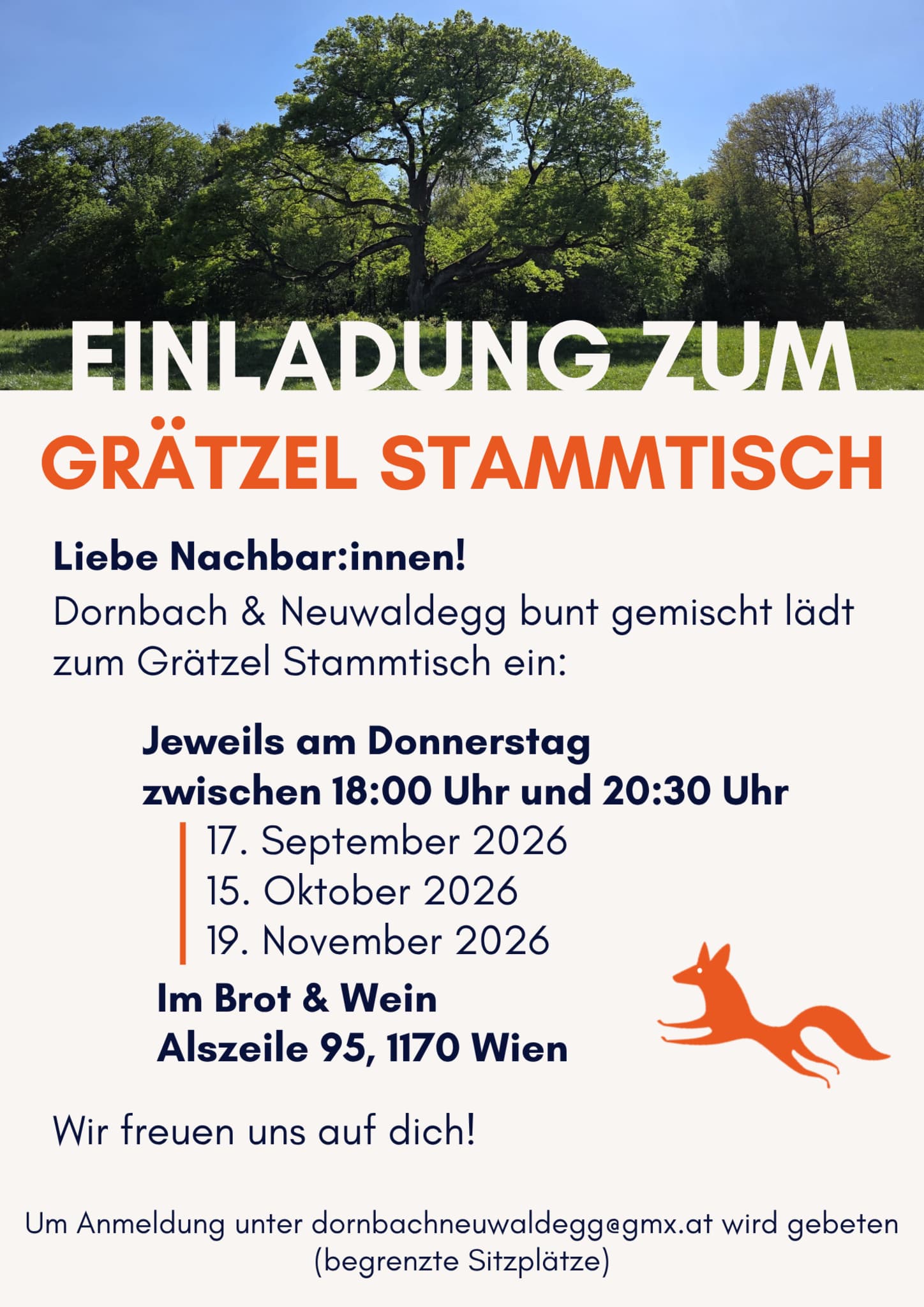 Grätzel Stammtisch Dornbach & Neuwaldegg