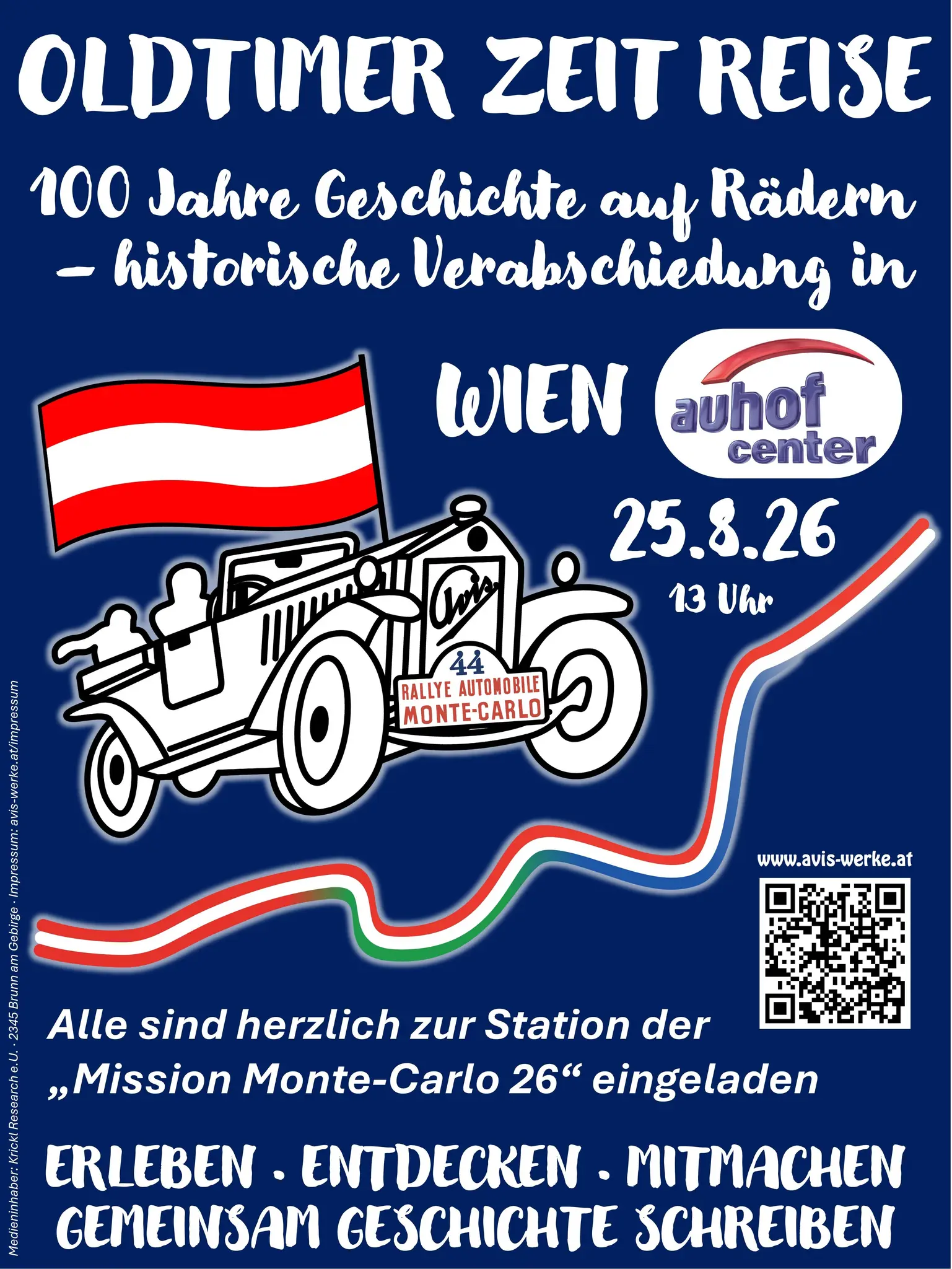 OLDTIMER ZEIT REISE - Verabschiedung der "Mission Monte-Carlo 26" in Wien