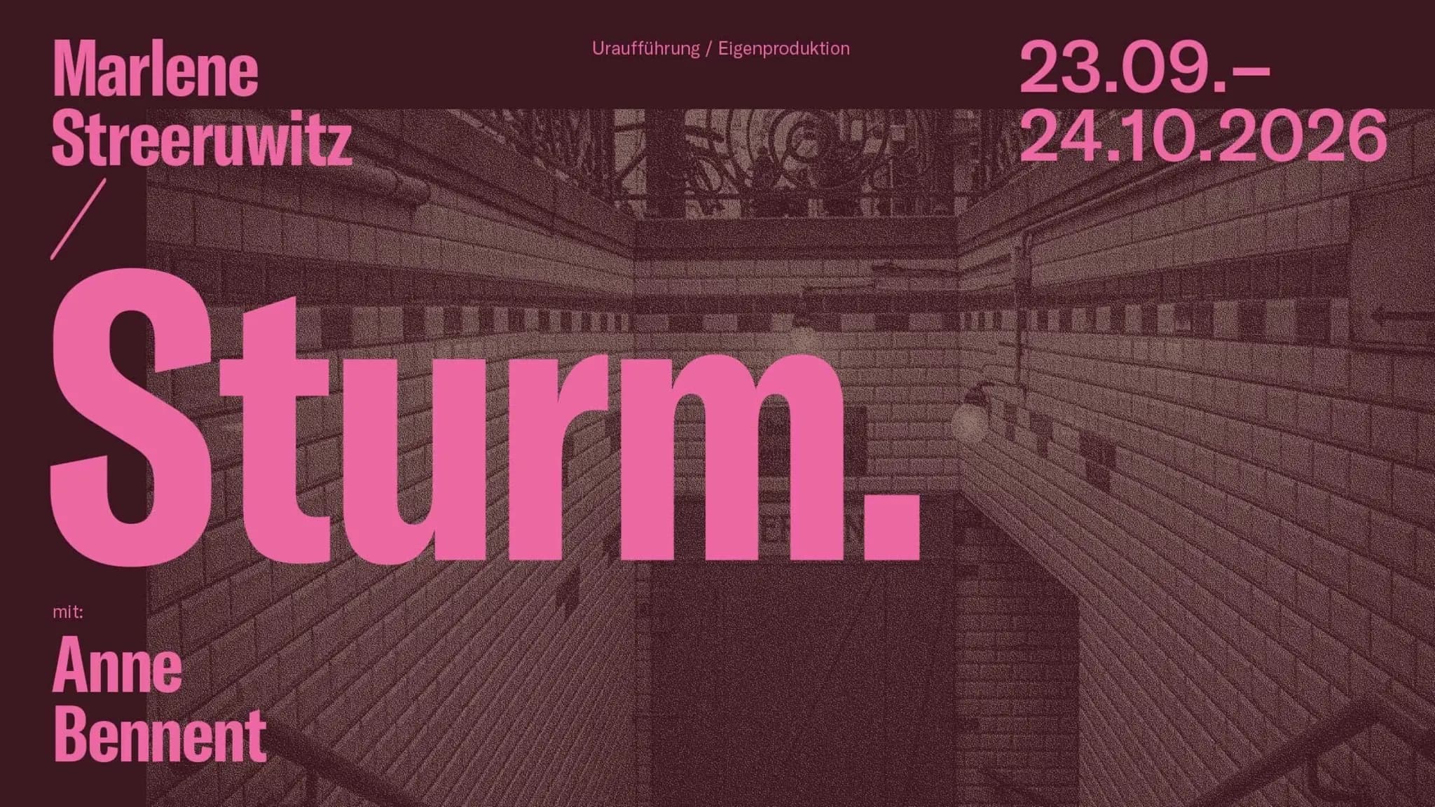 Sturm. / Marlene Streeruwitz – Theater Nestroyhof Hamakom