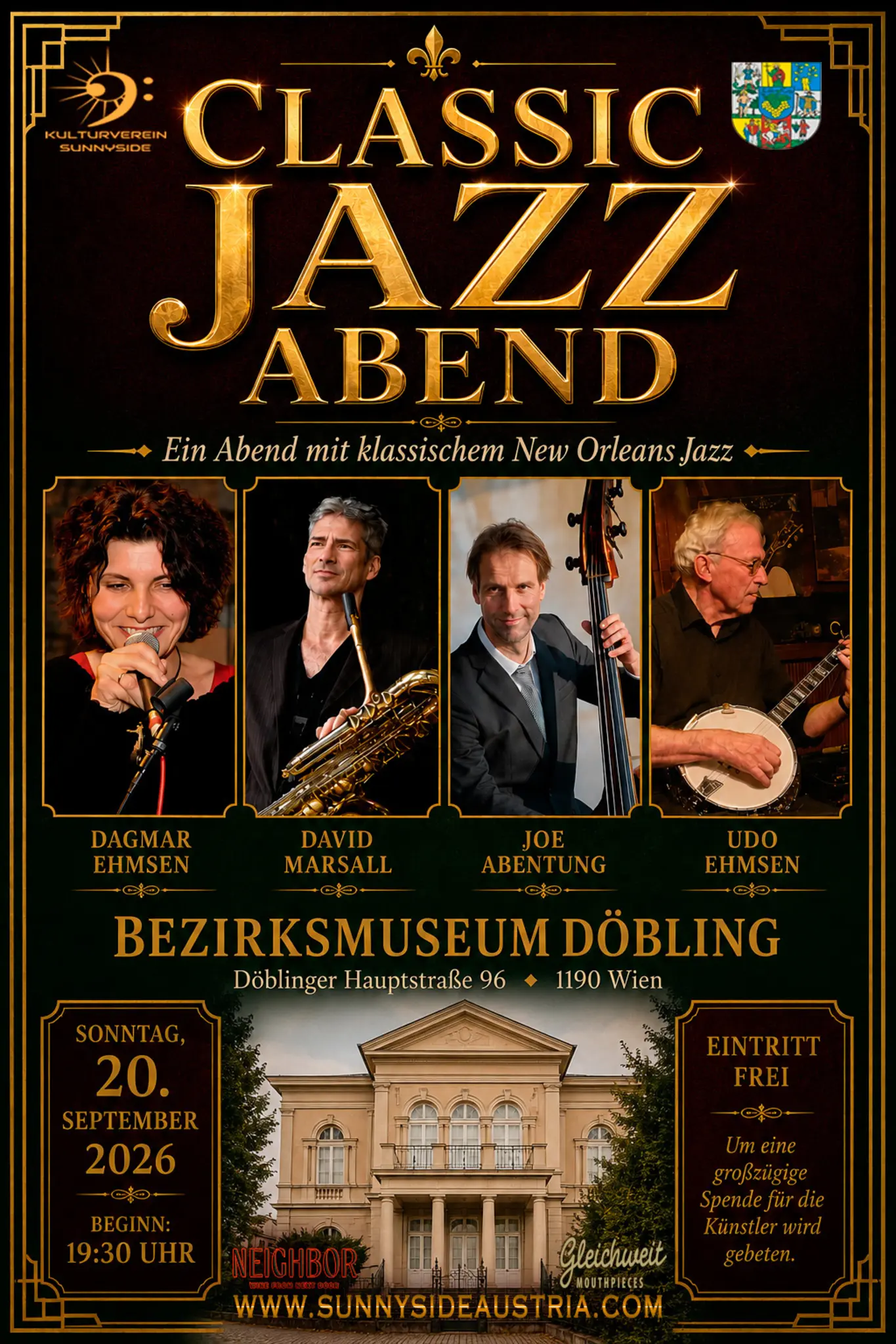 Classic Jazz Abend im Bezirksmuseum Döbling