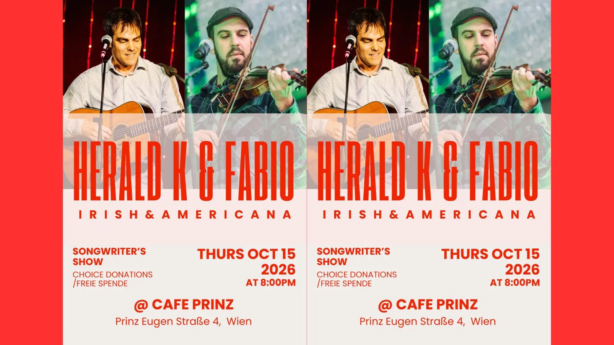 Herald K & Fabio – Irish & Americana – Cafe Prinz