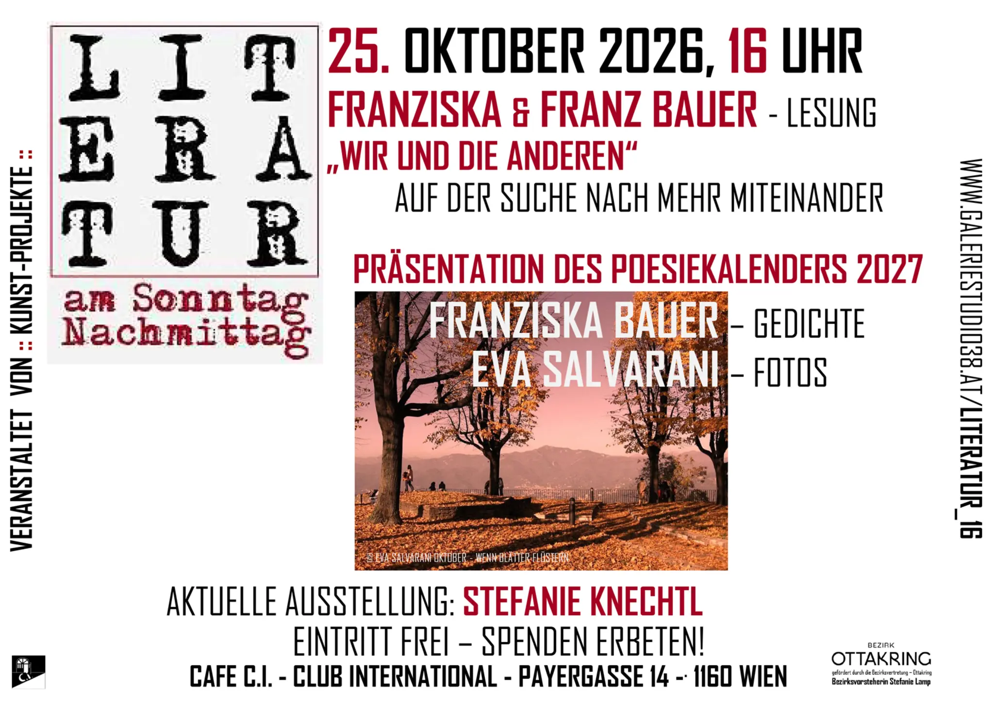 Lesung zum Thema „Miteinander“ und ein bibliophiler Poesiekalender! – Cafe C.I. - Club International