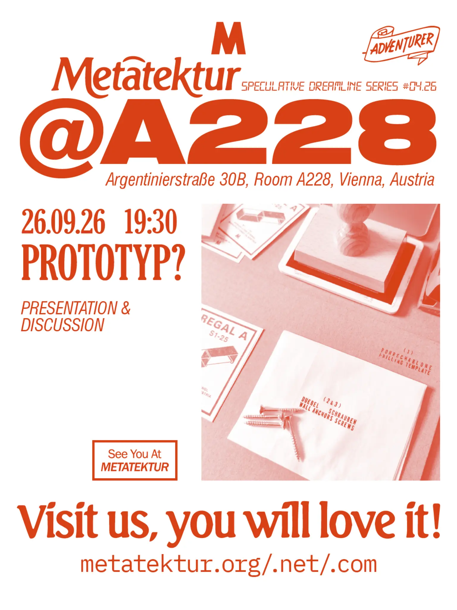 PROTOTYP? Präsentation & Diskussion – @ metatektur, Raum A228 im Funkhaus
