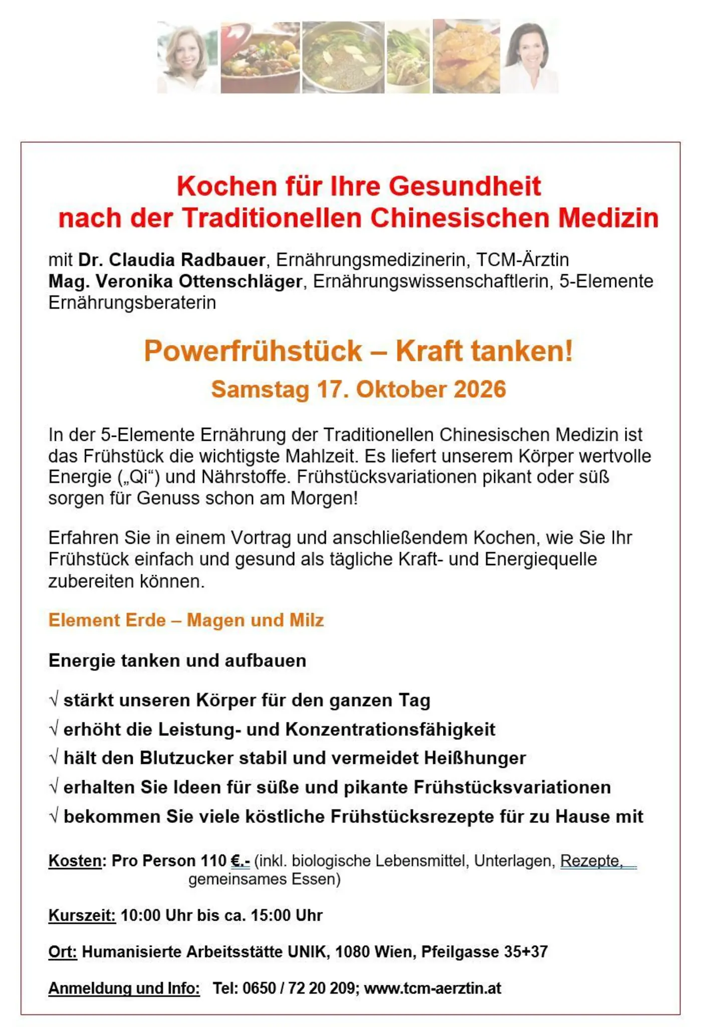 TCM Powerfrühstück – Kraft tanken!