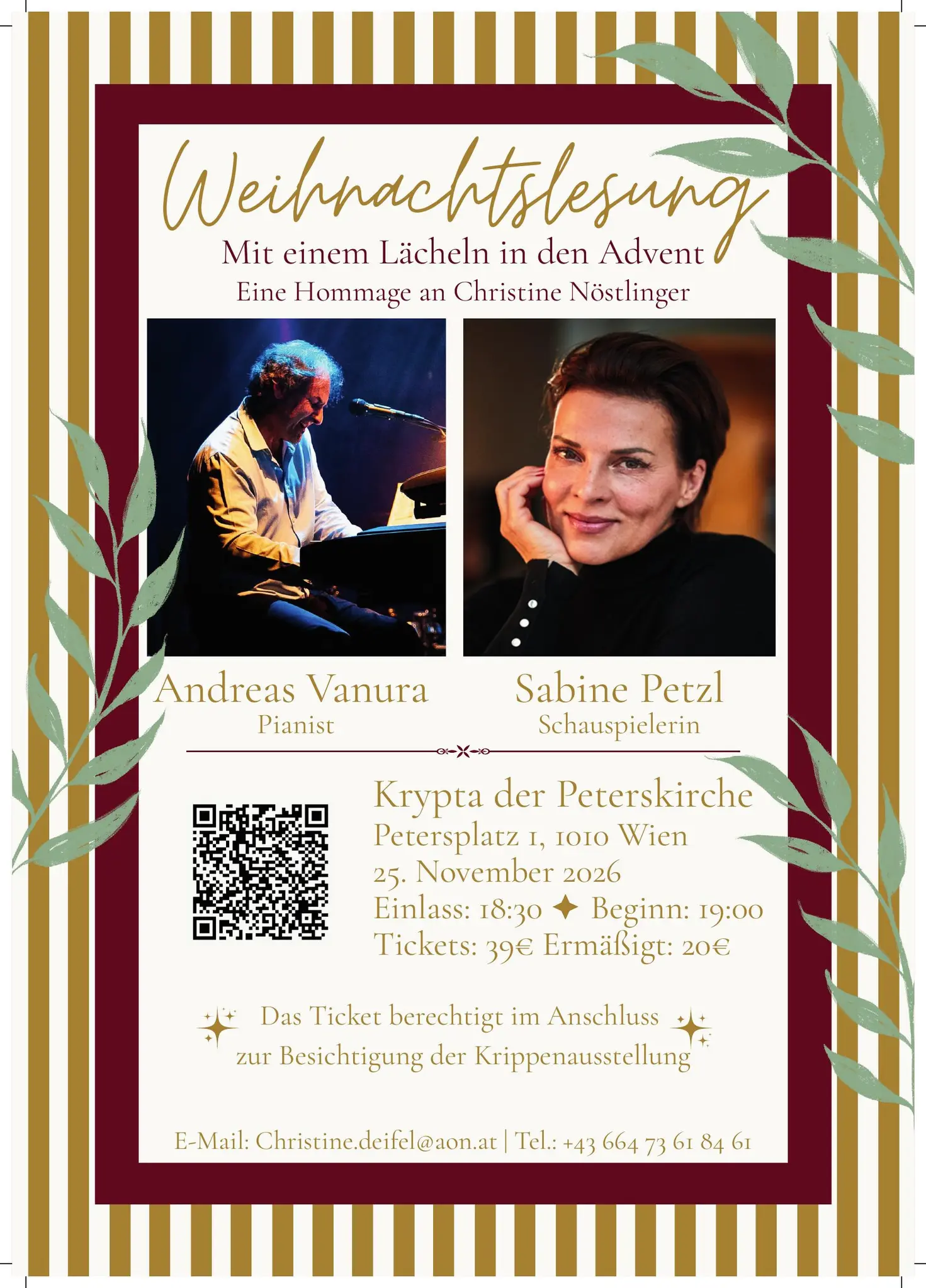 90 Jahre Christine Nöstlinger-Weihnachtslesung! – Peterskirche