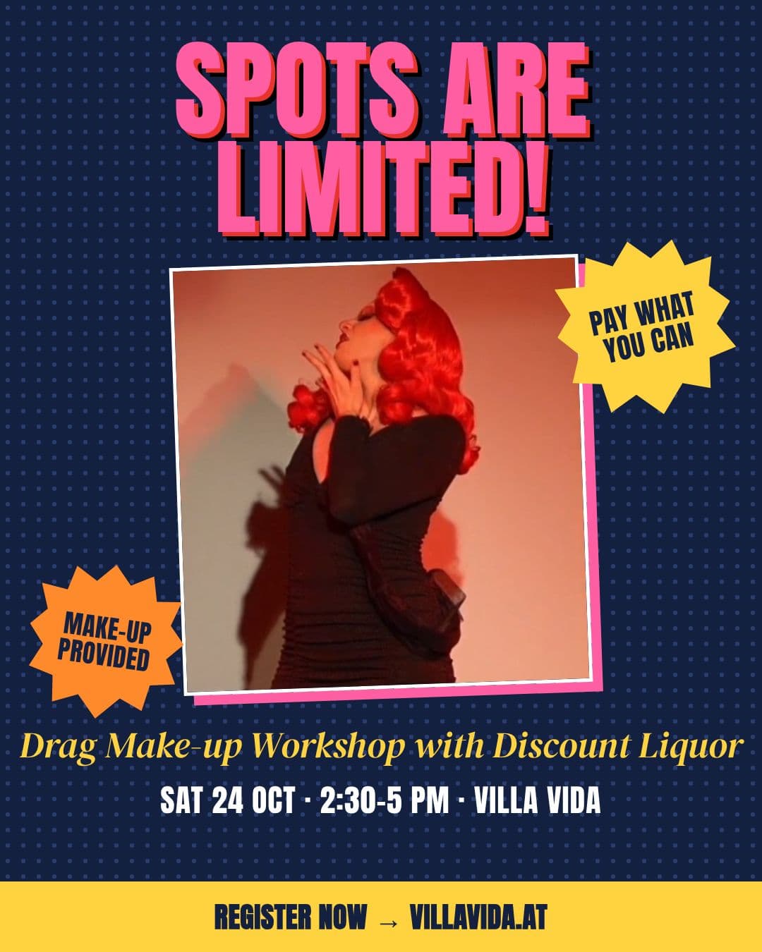 Drag Make-up Workshop with Discount Liquor – Villa Vida Café