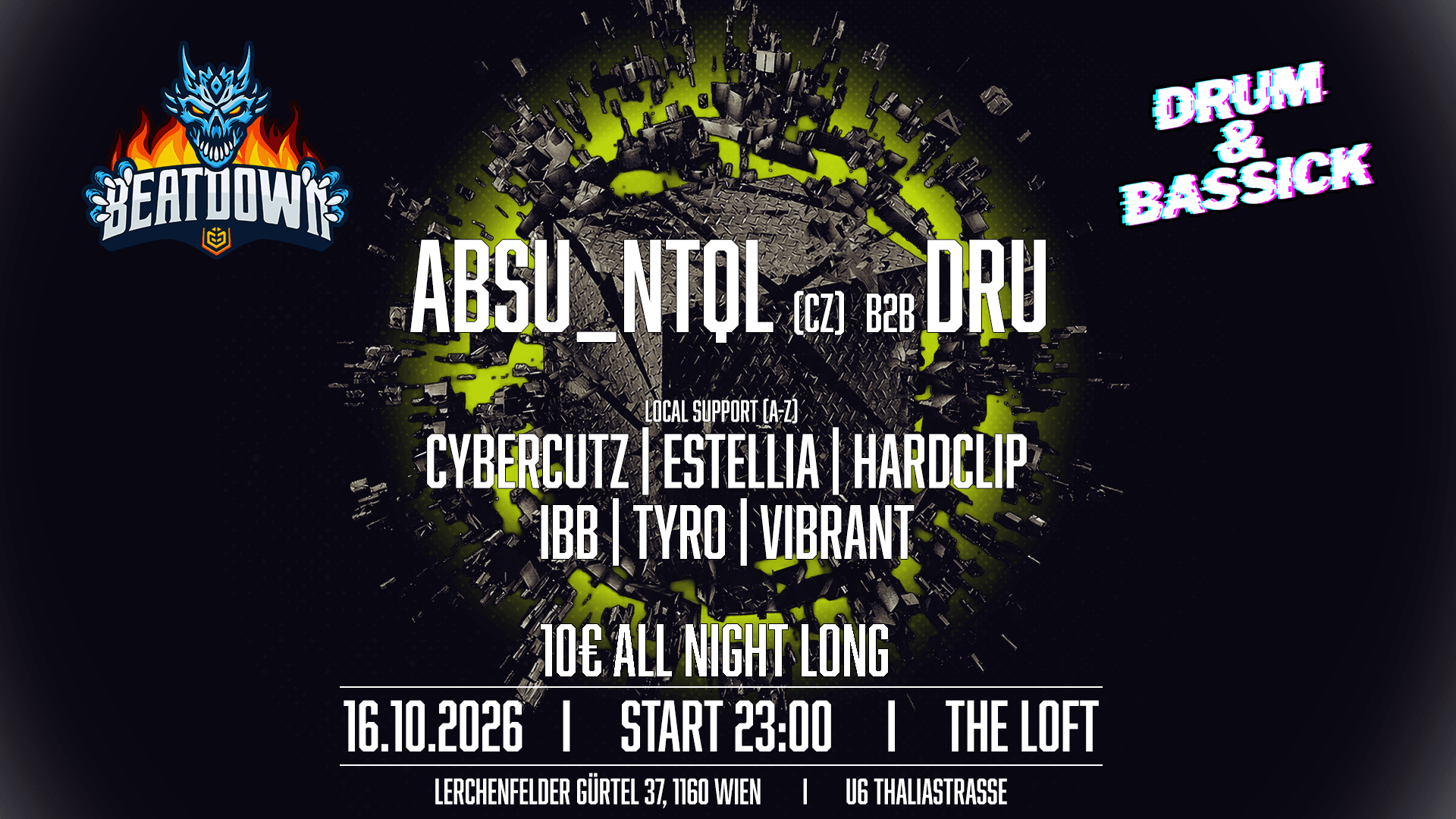 BEATDOWN x DRUM & BASSICK – The Loft
