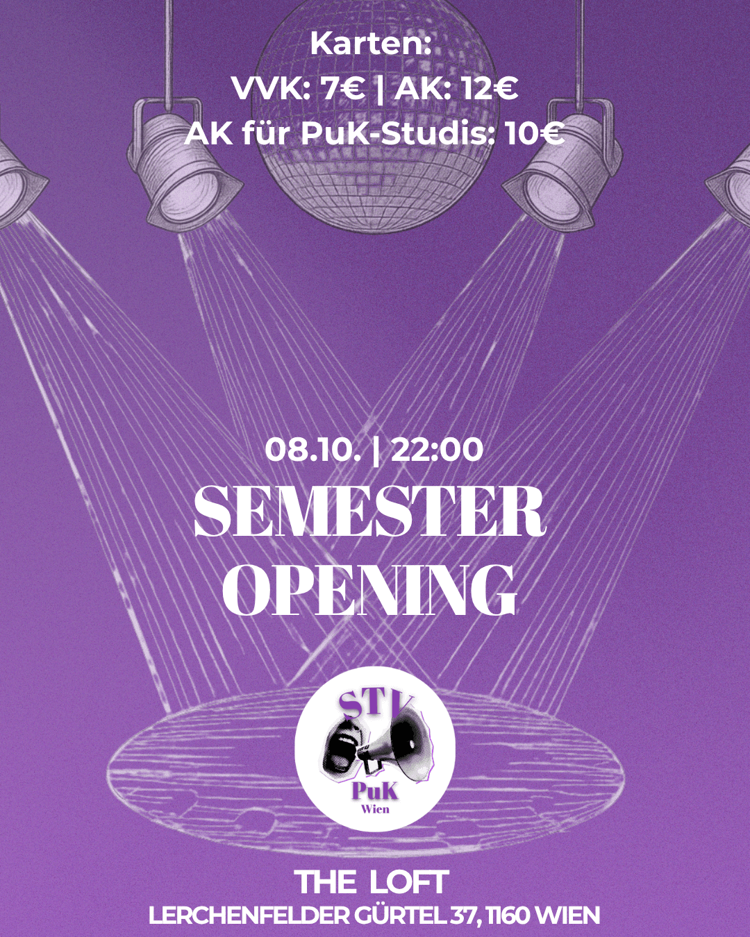 SEMESTER OPENING PARTY PUBLIZISTIK – The Loft